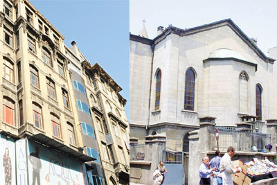 セラーメト・ハン（左）とゲディクパシャ・アルメニア教会（右）