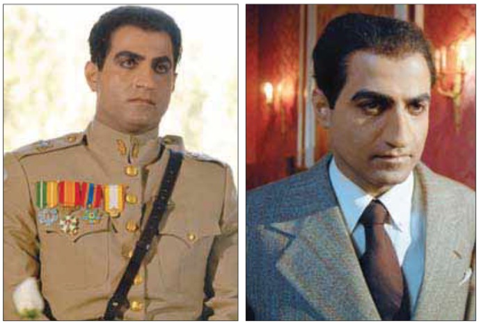 青年期のモハンマド・レザー・シャー役を演じるホセイン・ヌールアリー