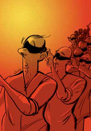 問題となった、2012年9月25日付シャルグ紙20面に掲載された風刺画