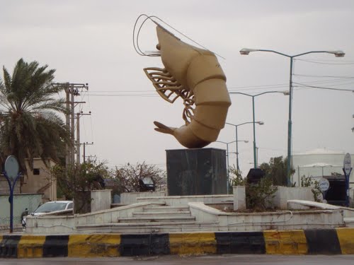 ブーシェフル市内「漁業水産広場」のエビ・モニュメント（同州漁業水産局HPより）