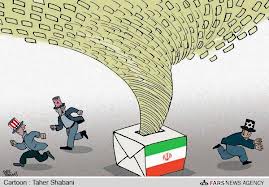 大統領選挙の風刺漫画(mashreqnews.irより)