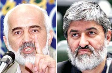 アフマド・タヴァッコリー議員（左）とアリー・モタッハリー議員（右）