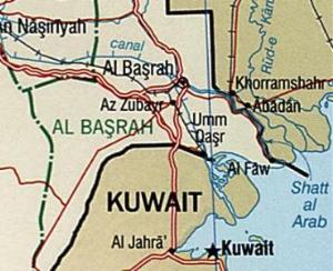 バスラとホッラムシャフルを結び、イラン・イラク国境を流れるシャットルアラブ川