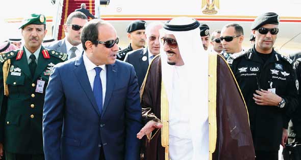 スィースィー大統領と二聖モスクの守護者、昨日のリヤドで