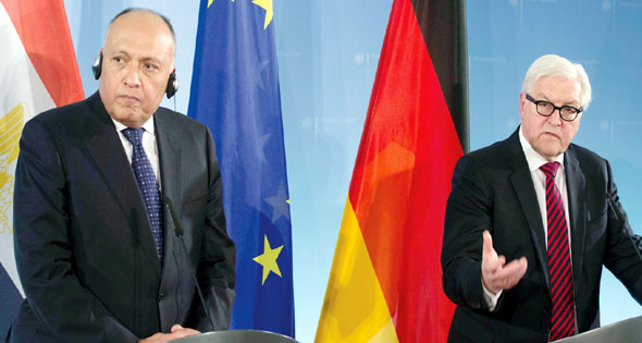 シュクリー外相とシュタインマイヤー外相、昨日のベルリンでの記者会見