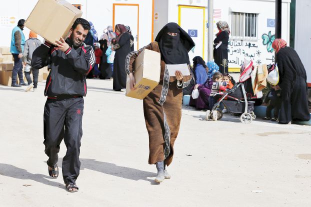 ザアタリー・キャンプのシリア難民（Reuters）