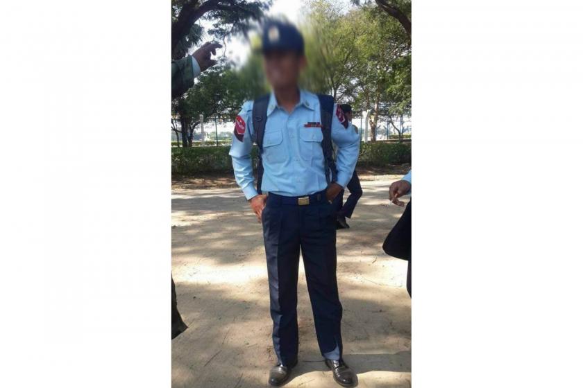 ヤンゴン管区軍司令部の空軍記録局で勤務しているアウンゼヤー軍曹