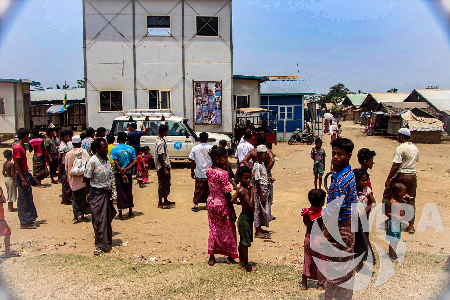 シットゥエ郡ダーパインIPDキャンプのロヒンギャ避難民/MPA