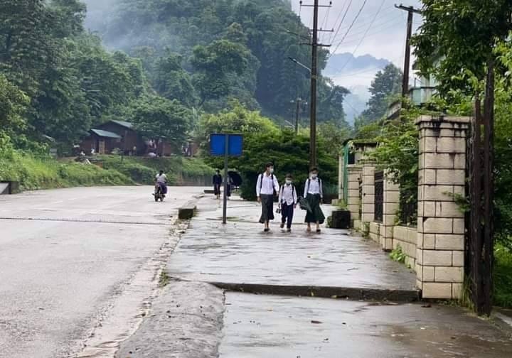 KIO支配地域にいる一部の学生を2020年に目撃した際（写真－Gunmaw Sumlut Facebook）